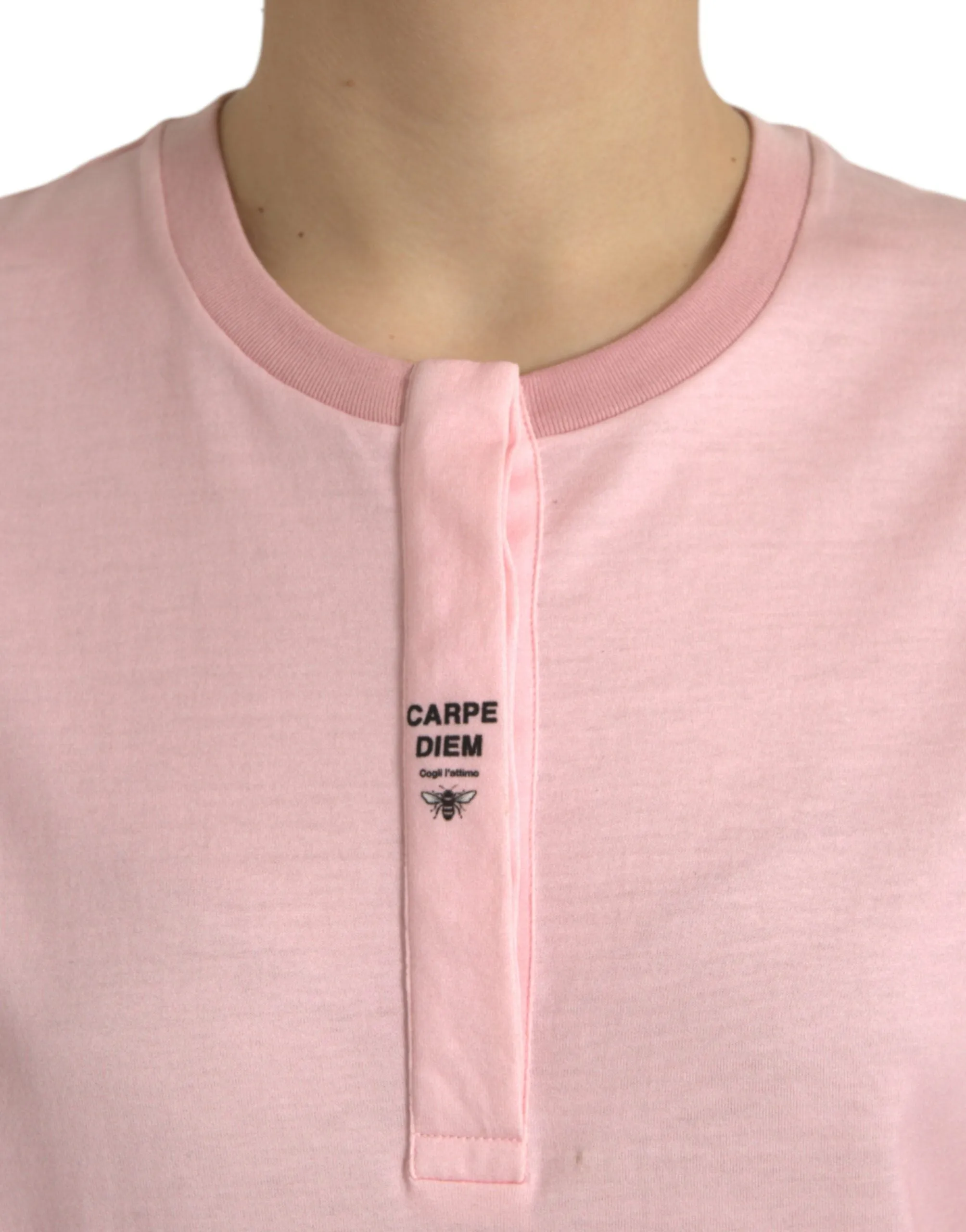 Chic Pink Floral Cotton Tee sold by Louxly product image thumbnail 4