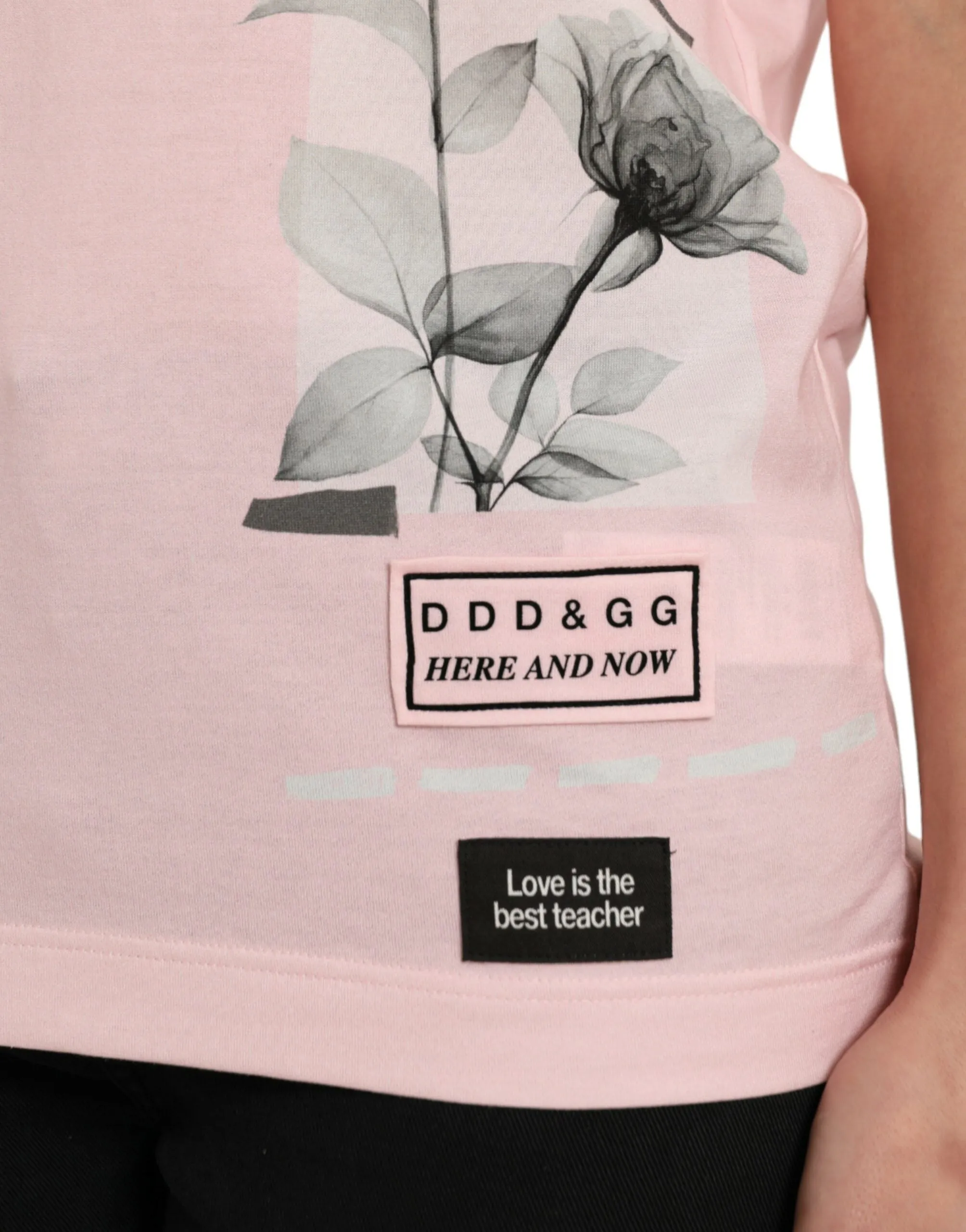 Chic Pink Floral Cotton Tee sold by Louxly product image thumbnail 5