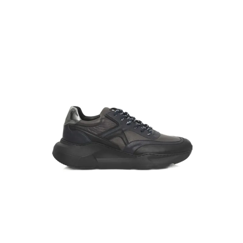 Blue Leather Men Sneaker sold by Louxly