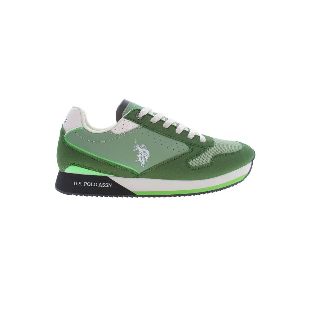Green Polyester Men Sneaker sold by Louxly