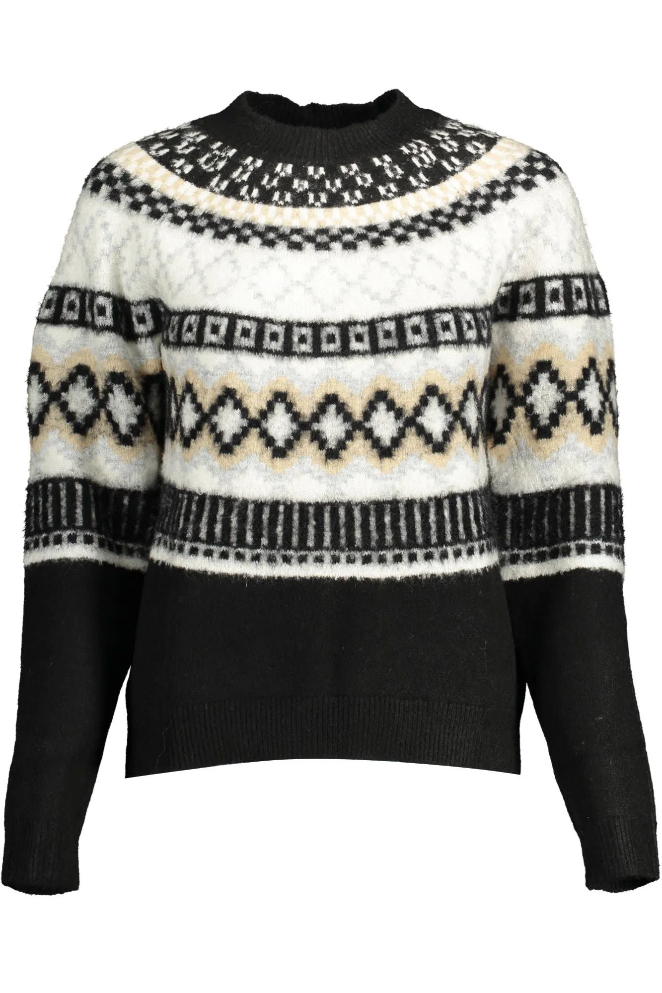 Black Polyester Women Sweater sold by Louxly