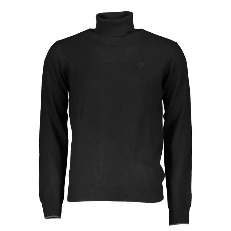 Black Polyamide Men Sweater sold by Louxly