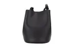 Lorne Small Black Haymarket Check Pebble Leather Bucket Handbag Purse sold by Louxly