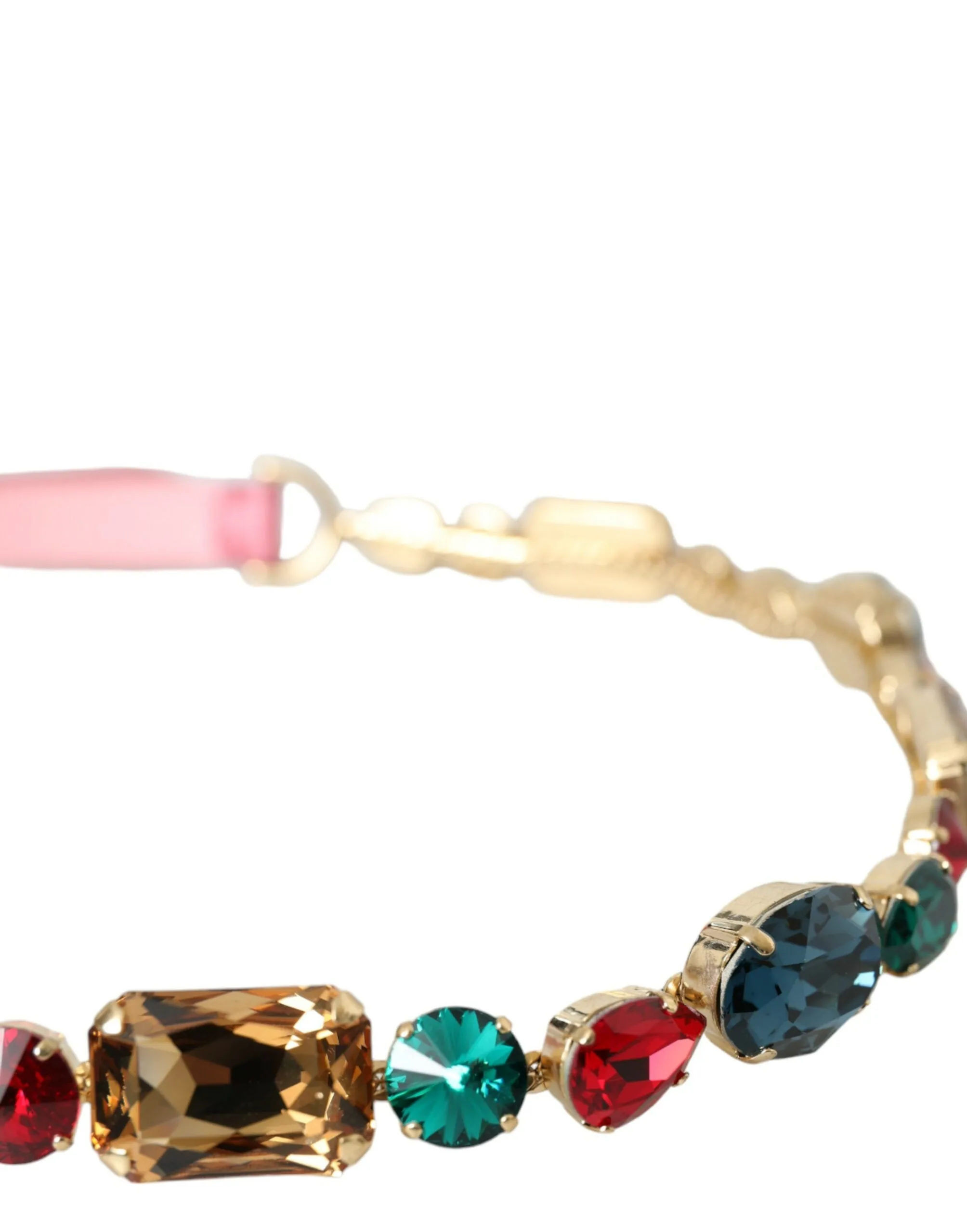 Pink Leather Crystal Chain Embellished Belt sold by Louxly product image thumbnail 5