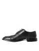 Black Leather Oxford Wingtip Formal Men Shoes sold by Louxly
