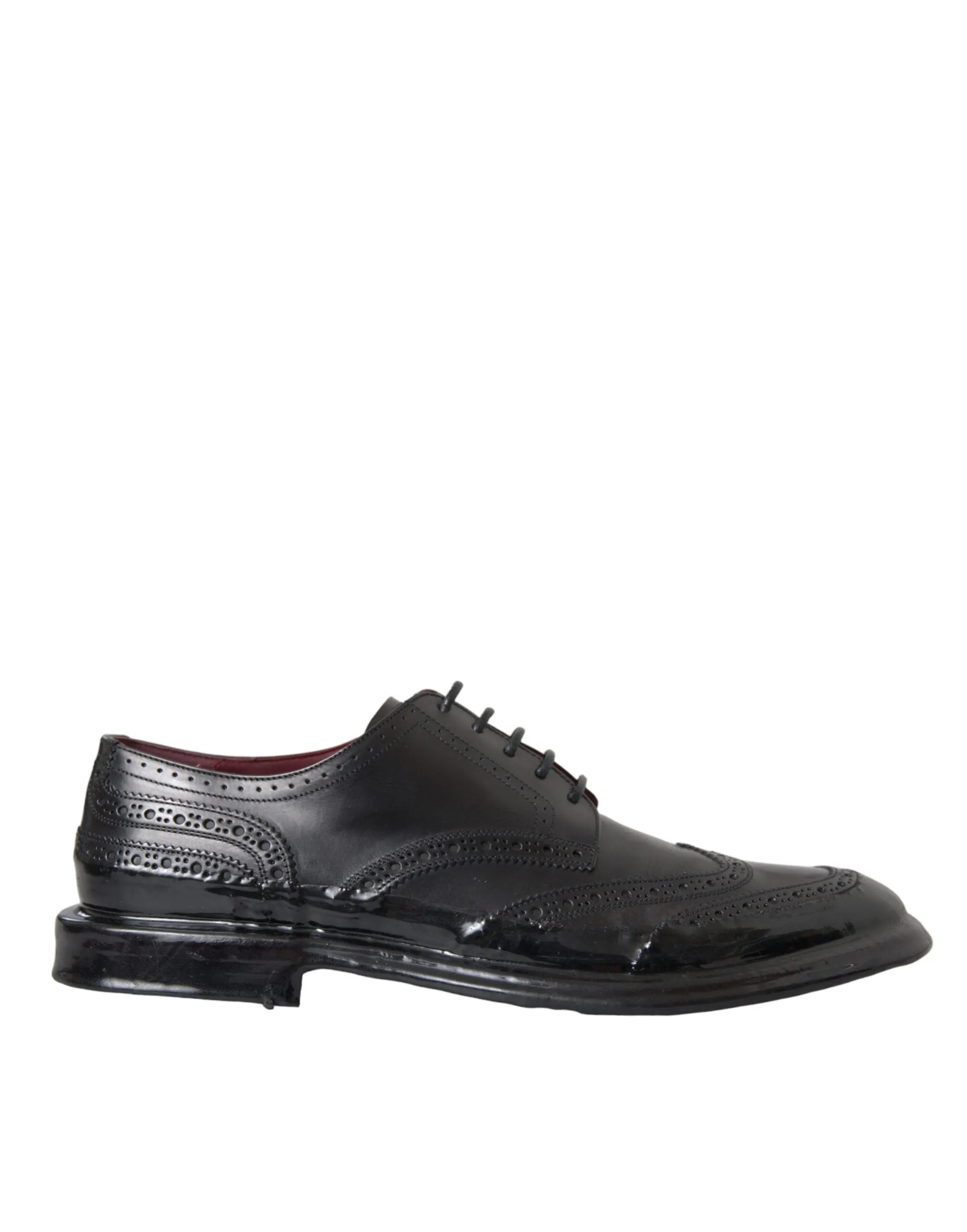 Black Leather Oxford Wingtip Formal Men Shoes sold by Louxly