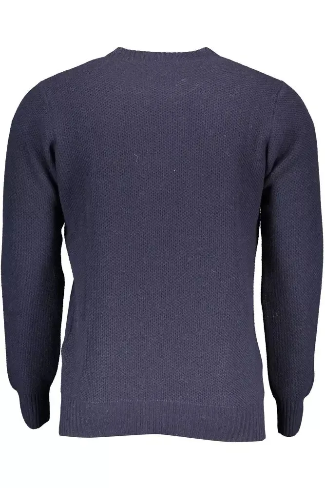 Elegant Blue Wool-Blend Sweater for Men sold by Louxly product image thumbnail 2