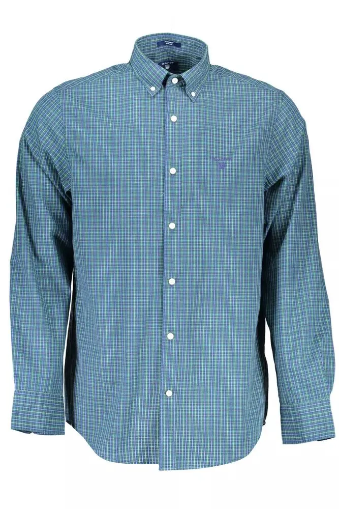 Blue Cotton Men Shirt sold by Louxly