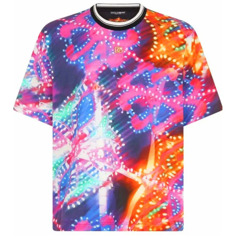 Multicolor Cotton T-Shirt made by DSQUARED2