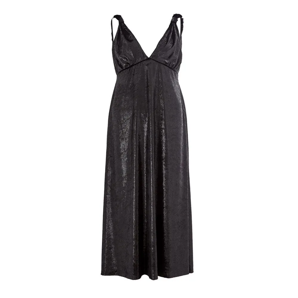 Elegant Polyester Black Dress sold by Louxly