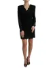 Elegant Black Floral Lace Sheath Mini Dress sold by Louxly