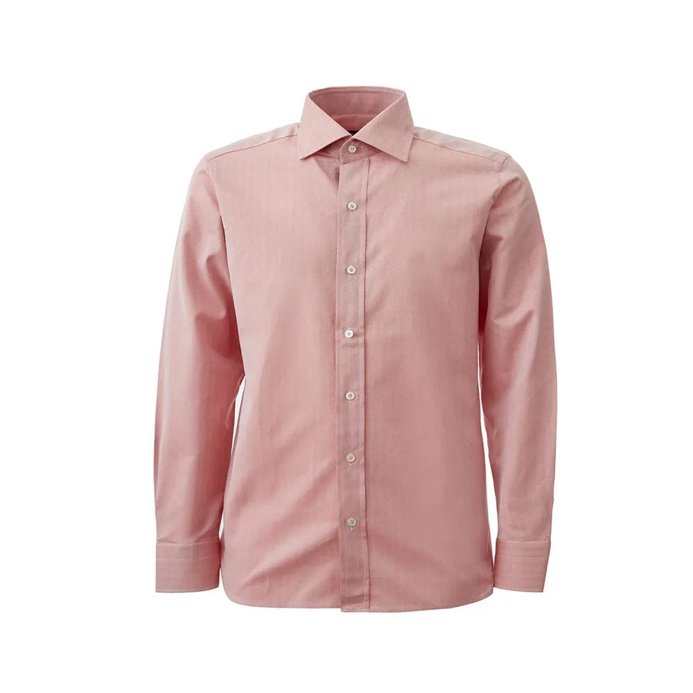 Elegant Pink Cotton Shirt for Men sold by Louxly