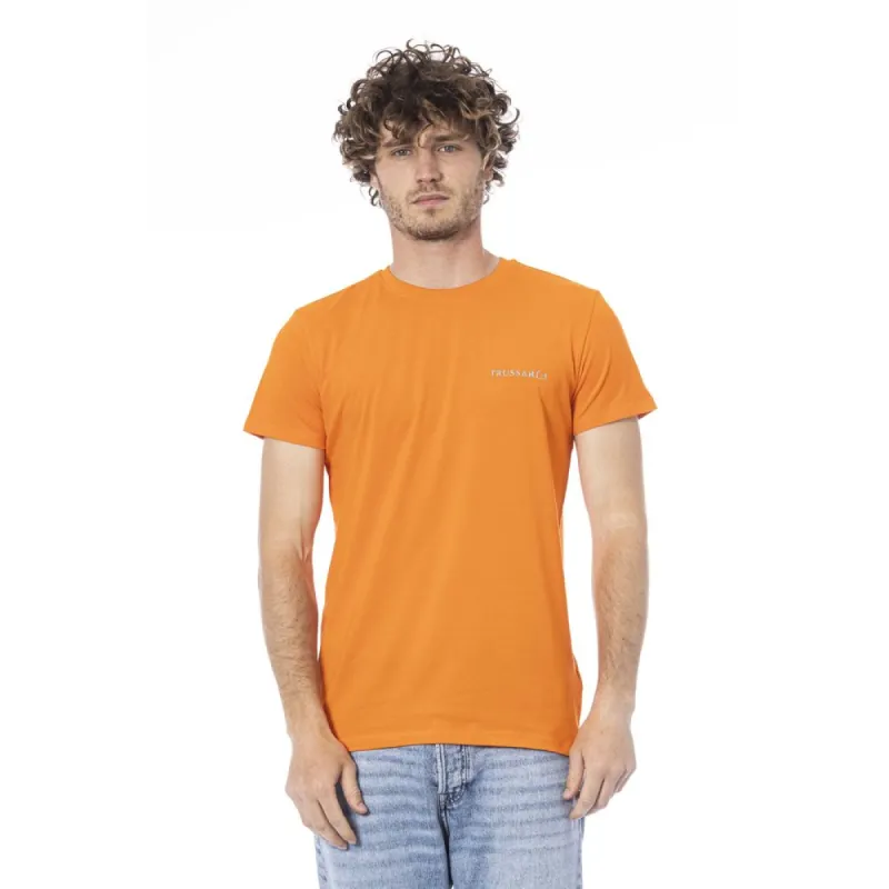 Orange Cotton T-Shirt sold by Louxly