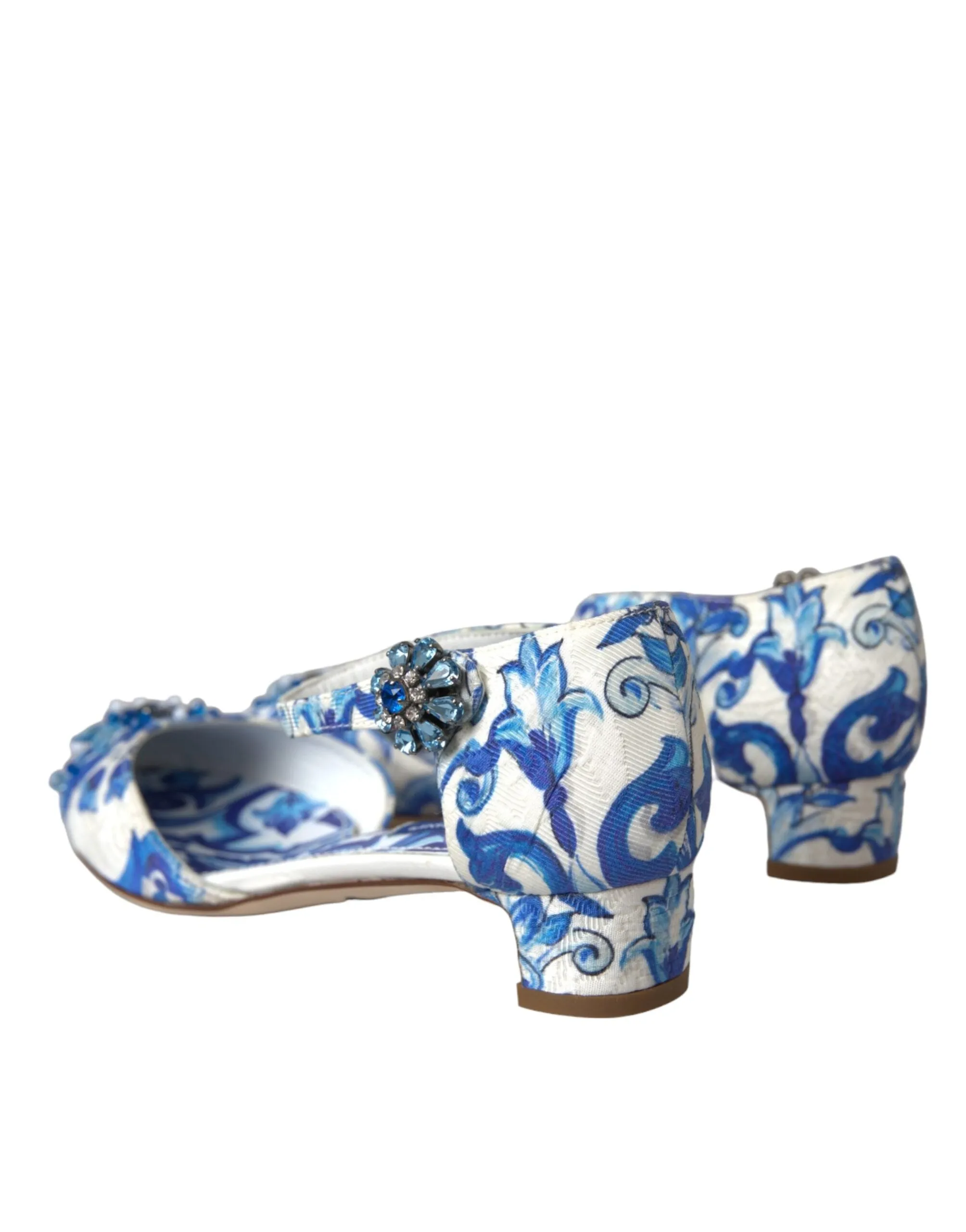 White Majolica Mary Janes Heels Pumps Shoes sold by Louxly product image thumbnail 4