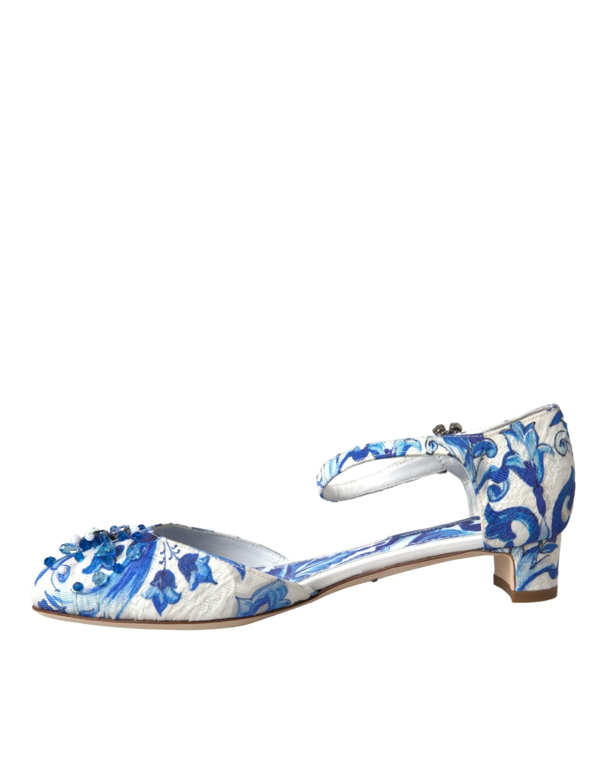 White Majolica Mary Janes Heels Pumps Shoes sold by Louxly product image thumbnail 5