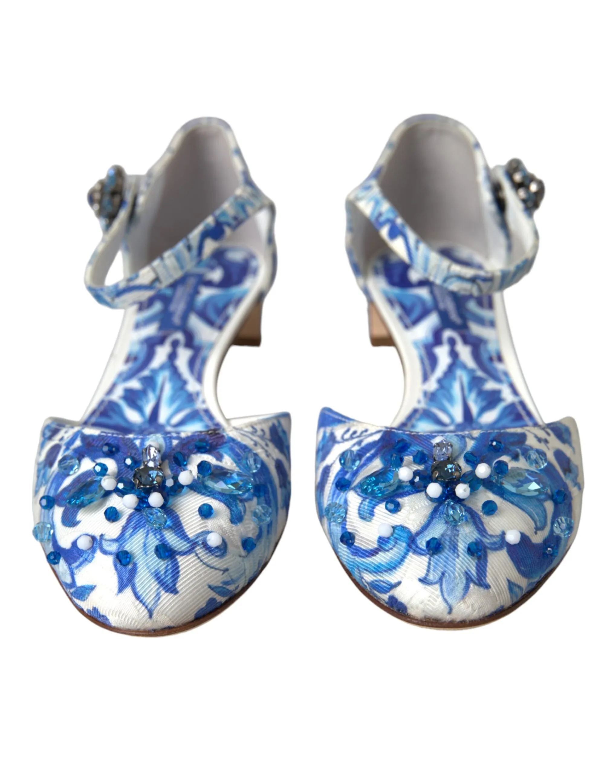 White Majolica Mary Janes Heels Pumps Shoes sold by Louxly product image thumbnail 2