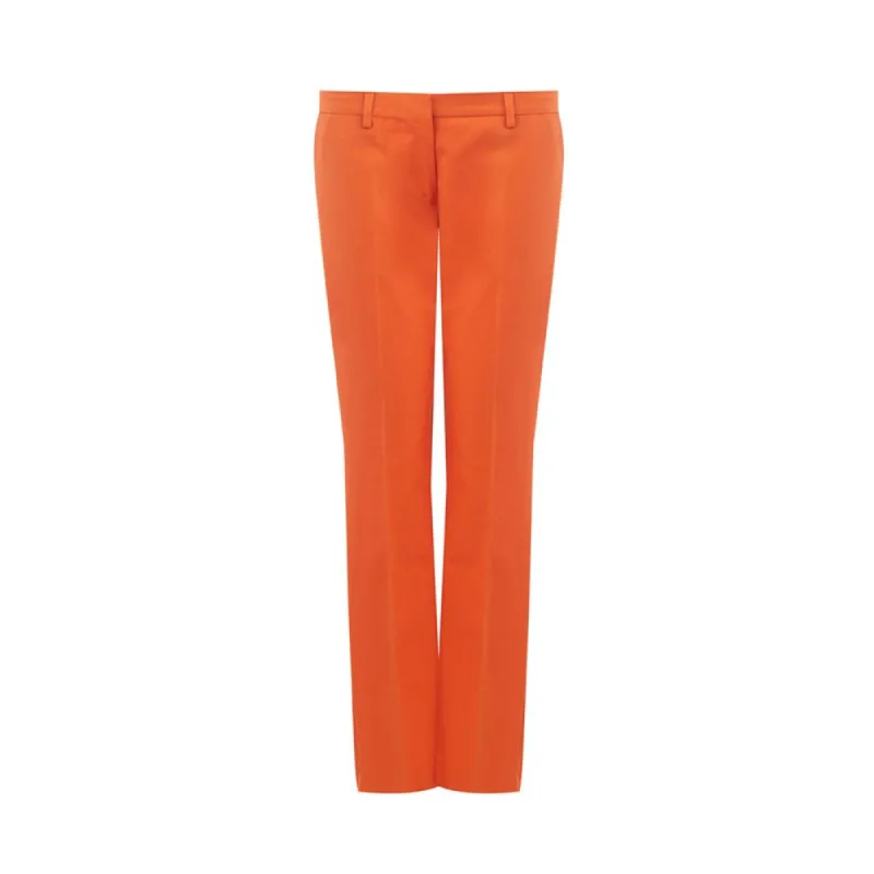 Elegant Cotton Orange Pants made by Lardini