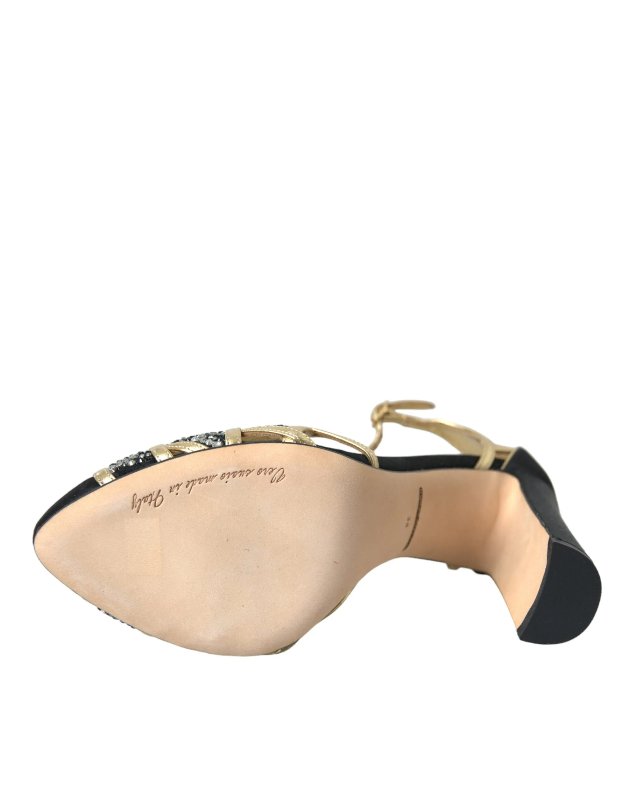 Black Suede Gold Embellished Heels Pump Shoes sold by Louxly product image thumbnail 5