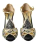 Black Suede Gold Embellished Heels Pump Shoes sold by Louxly