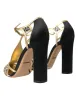 Black Suede Gold Embellished Heels Pump Shoes sold by Louxly