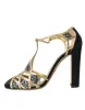 Black Suede Gold Embellished Heels Pump Shoes sold by Louxly