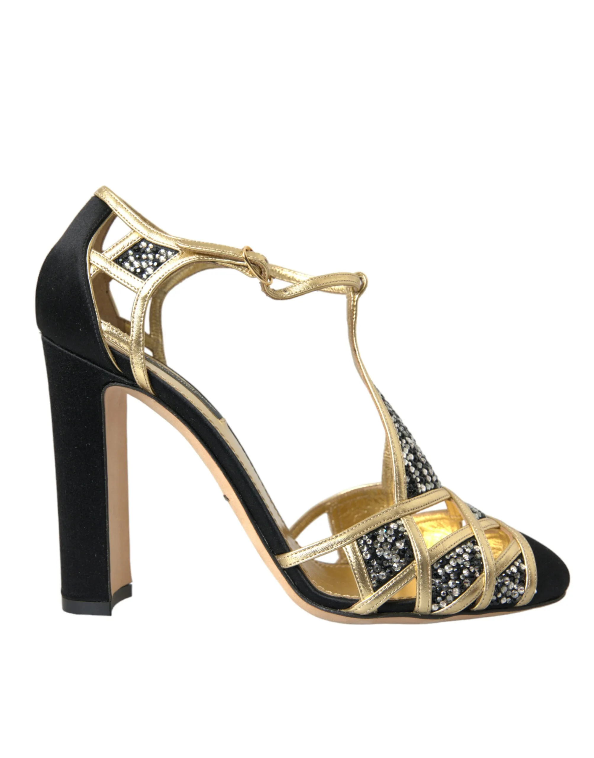 Black Suede Gold Embellished Heels Pump Shoes sold by Louxly