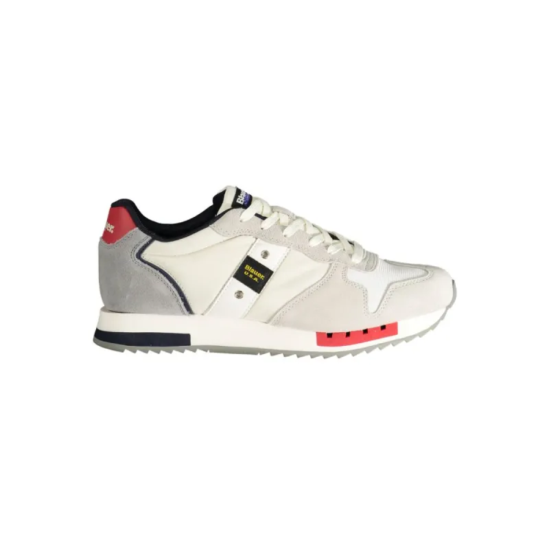 White Polyester Sneaker sold by Louxly