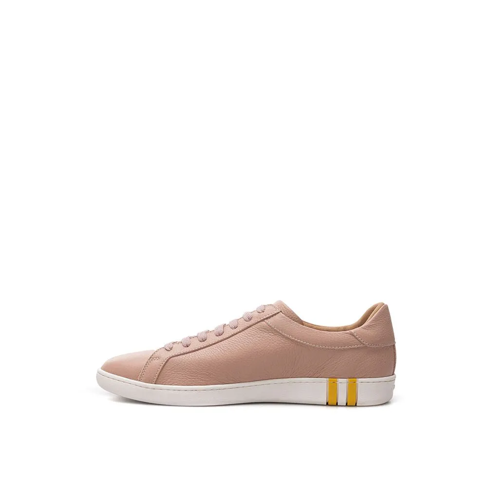 Elegant Pink Cotton Leather Sneakers sold by Louxly product image thumbnail 2