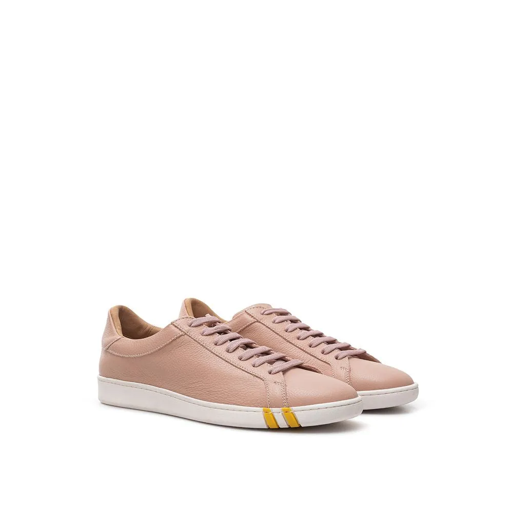 Elegant Pink Cotton Leather Sneakers sold by Louxly product image thumbnail 3