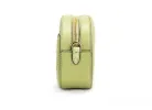 Jet Set Glam Light Sage Leather Front Pocket Oval Crossbody Handbag sold by Louxly