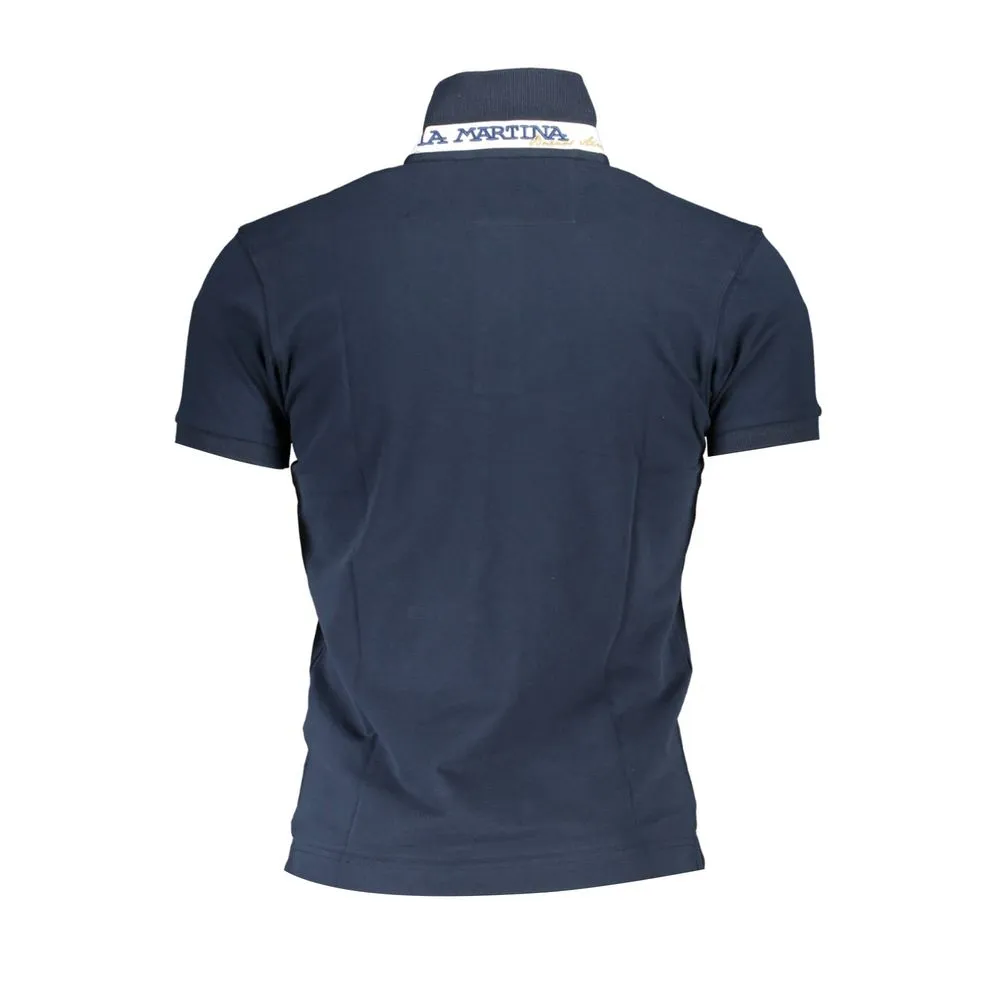 Blue Cotton Men Polo Shirt sold by Louxly product image thumbnail 3