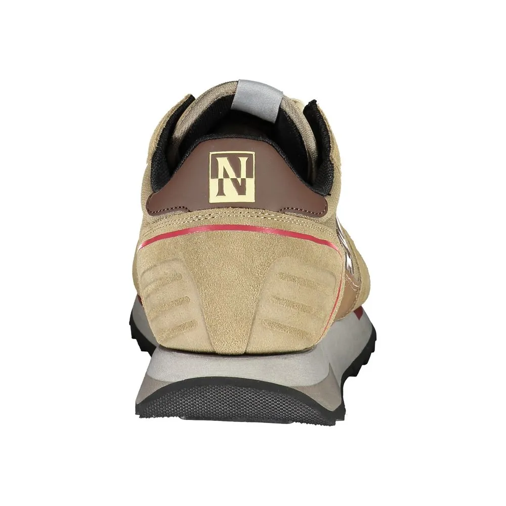 Beige Contrast Lace-up Sports Sneakers sold by Louxly product image thumbnail 3