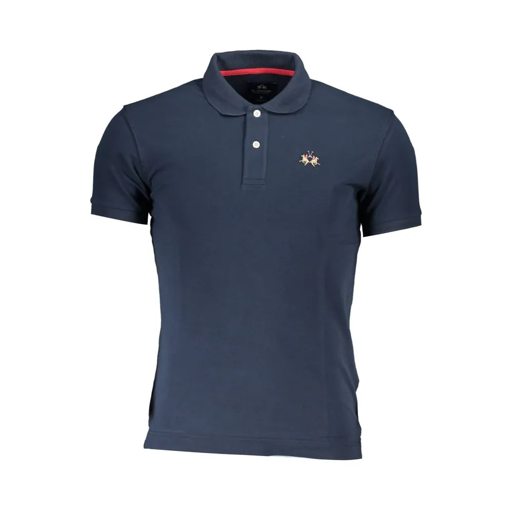 Blue Cotton Men Polo Shirt sold by Louxly