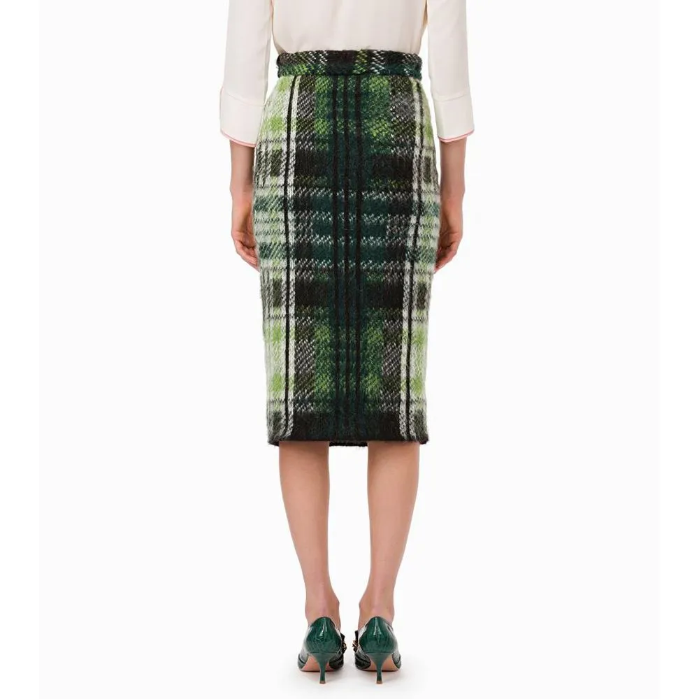 Chic Tartan Knit Skirt in Lush Green sold by Louxly product image thumbnail 2