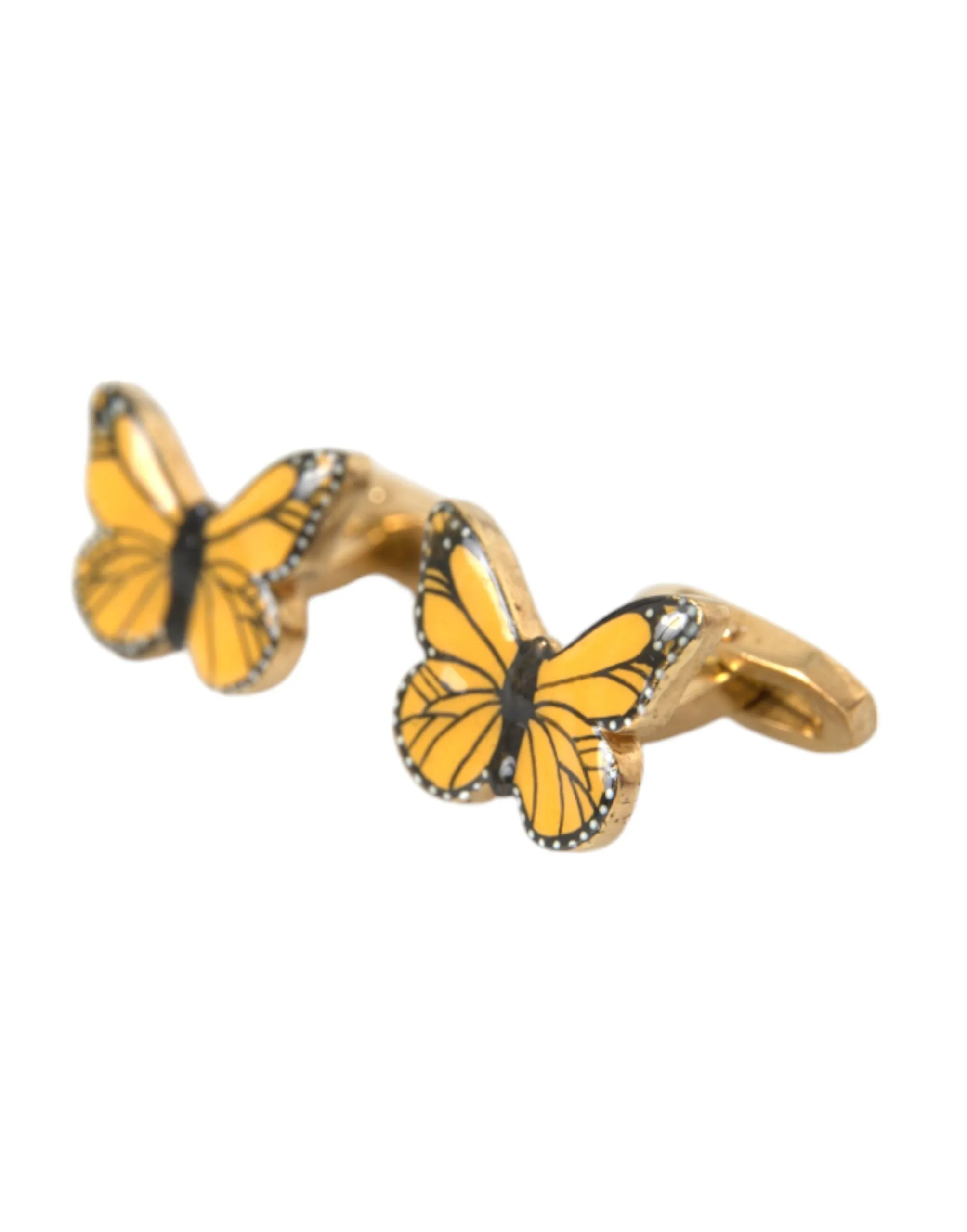 Gold Tone Brass Butterfly Enamel Men Cufflink sold by Louxly product image thumbnail 2
