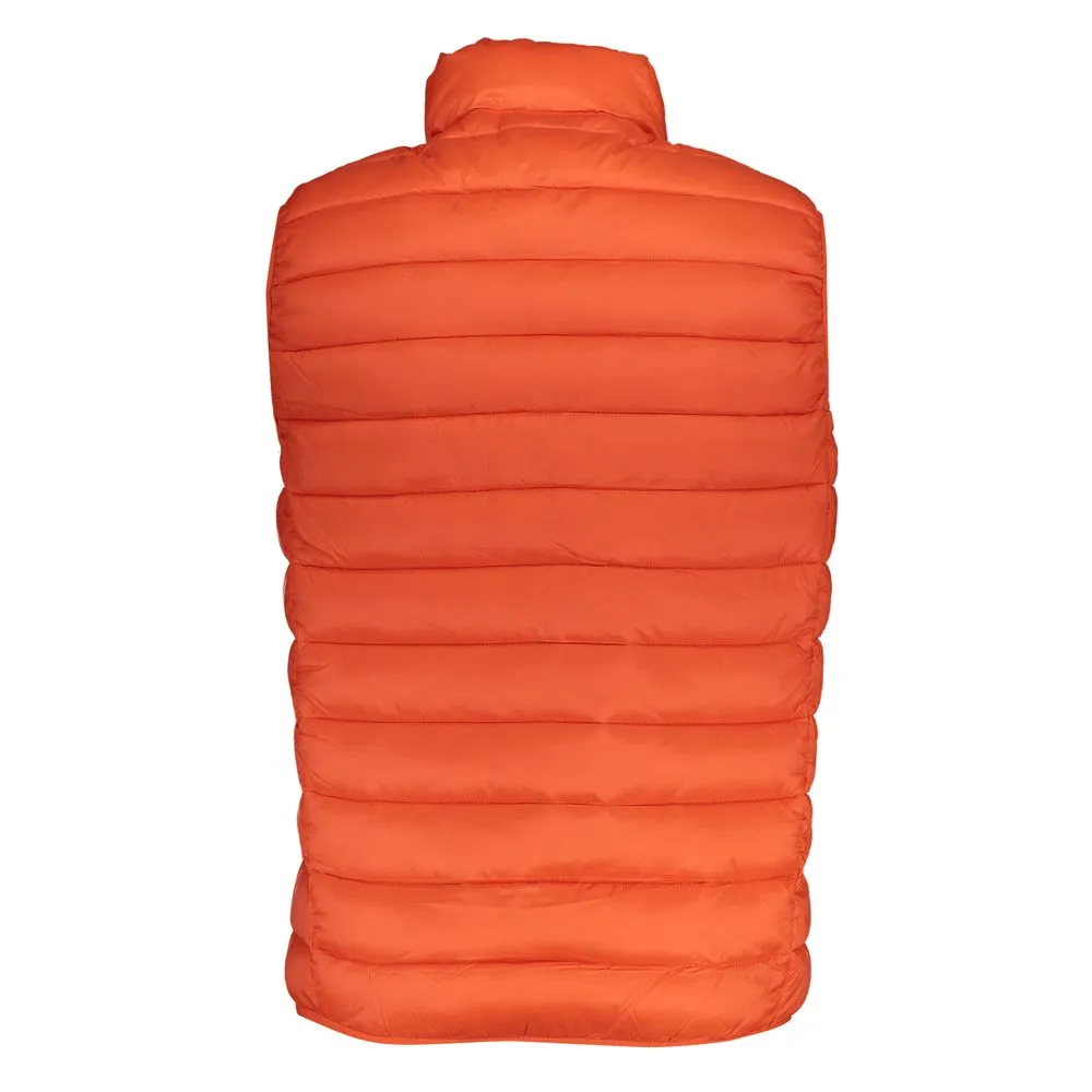 Sleek Sleeveless Orange Polyamide Jacket sold by Louxly product image thumbnail 2