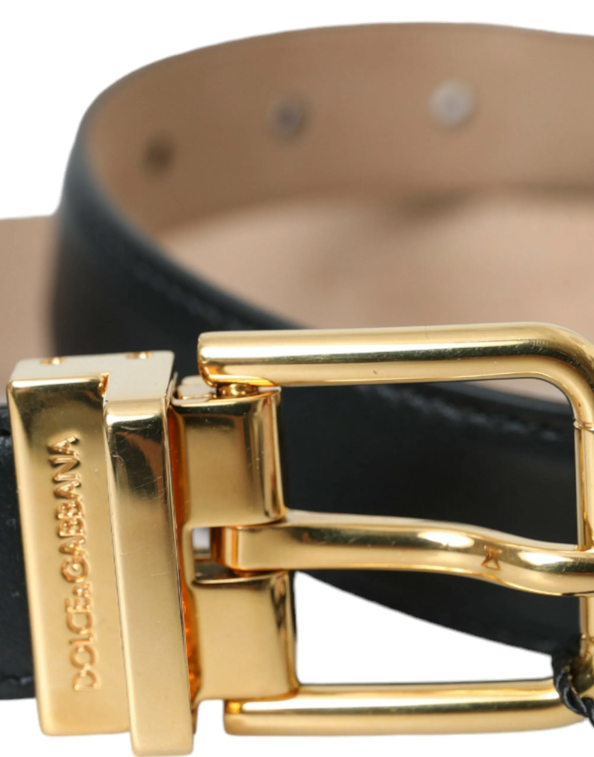 Black Leather Gold Metal Buckle Belt Men sold by Louxly product image thumbnail 4