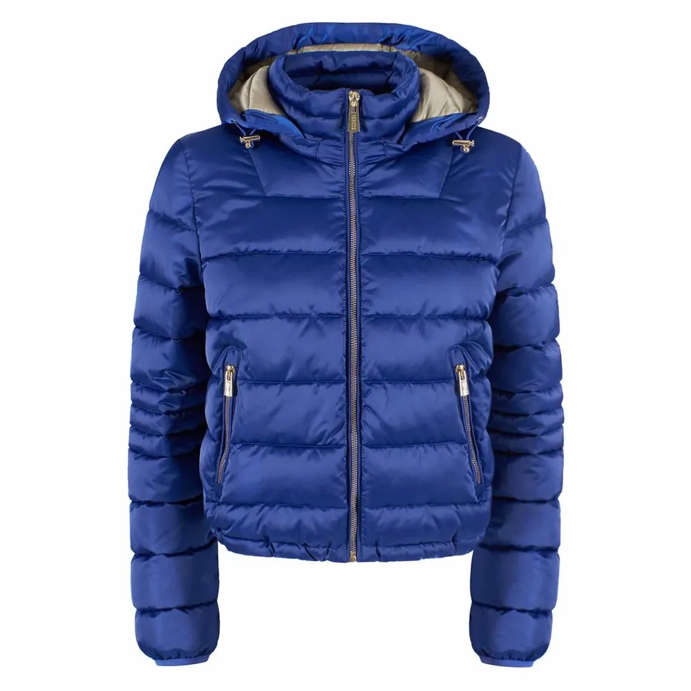 Chic Zippered Short Down Jacket with Hood sold by Louxly