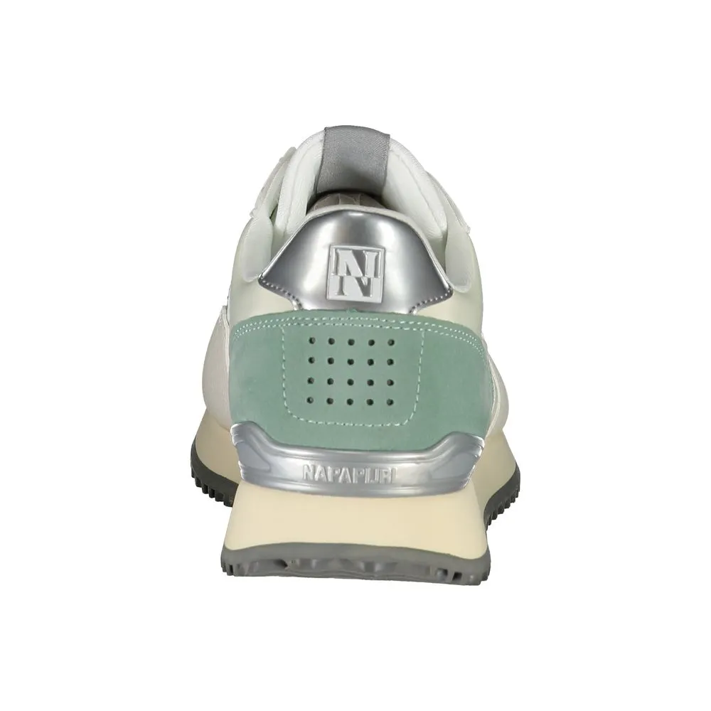 Chic White Lace-Up Sports Sneakers with Contrast Detail sold by Louxly product image thumbnail 2