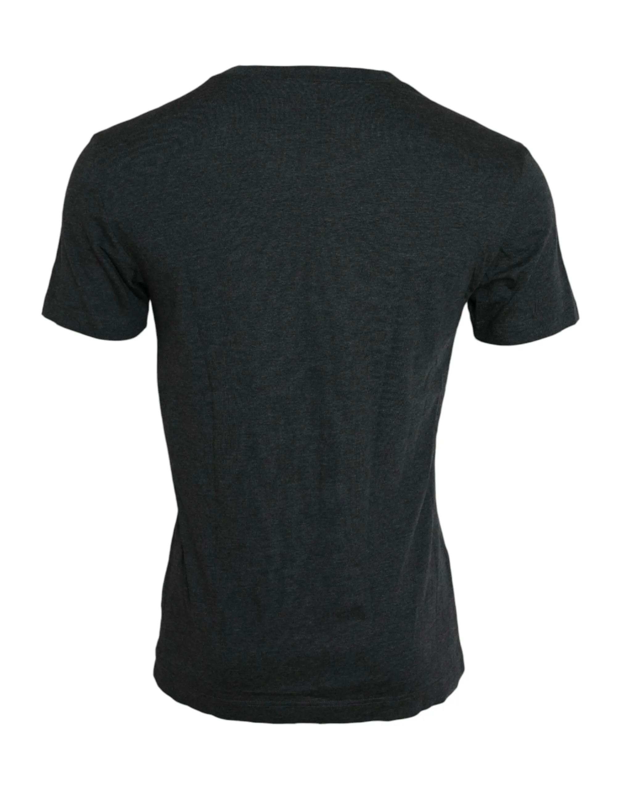 Gray Logo Print Crewneck Short Sleeve T-shirt sold by Louxly product image thumbnail 2