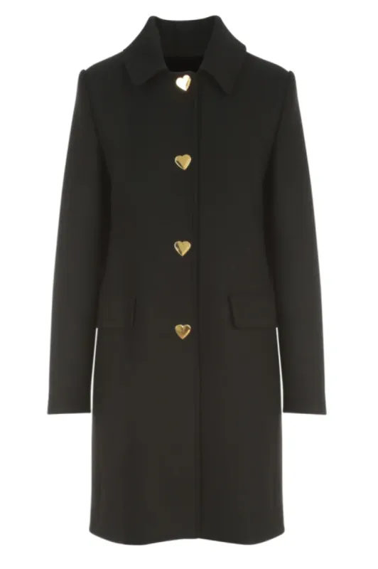 Black Wool Women Coat sold by Louxly