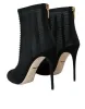 Black Mesh Stiletto Heels Ankle Boots Shoes sold by Louxly