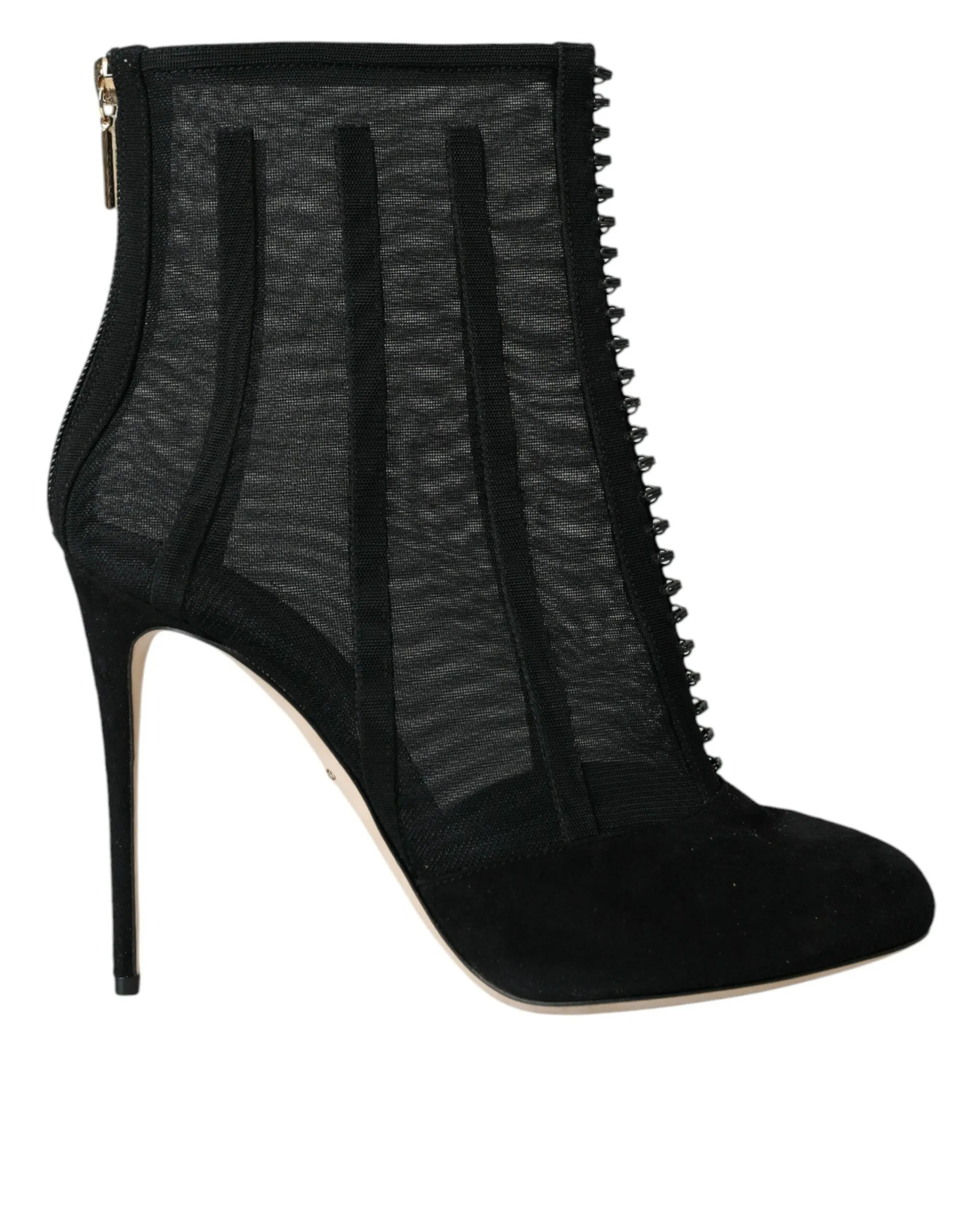 Black Mesh Stiletto Heels Ankle Boots Shoes sold by Louxly