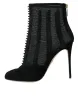 Black Mesh Stiletto Heels Ankle Boots Shoes sold by Louxly