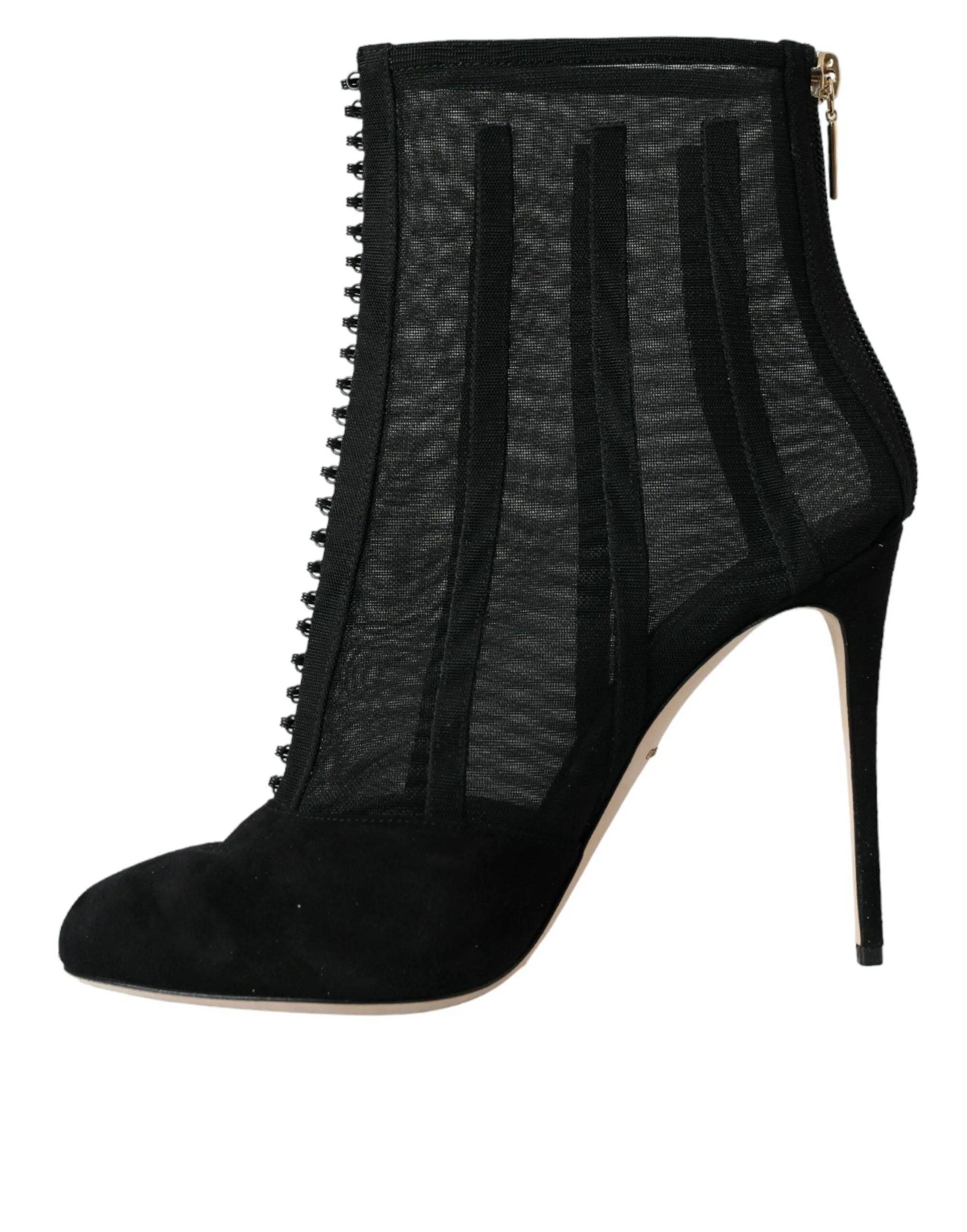Black Mesh Stiletto Heels Ankle Boots Shoes sold by Louxly product image thumbnail 5