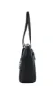 Charlotte Black PVC Leather Large Top Zip Tote Handbag Bag Purse sold by Louxly