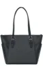 Charlotte Black PVC Leather Large Top Zip Tote Handbag Bag Purse sold by Louxly