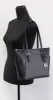 Charlotte Black PVC Leather Large Top Zip Tote Handbag Bag Purse sold by Louxly