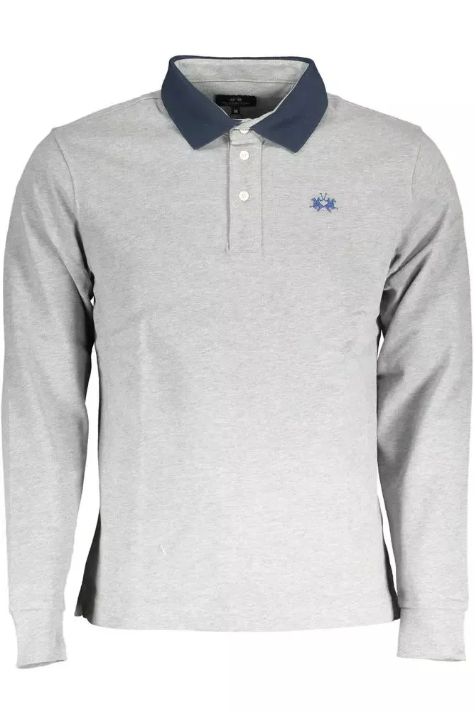 Gray Cotton Men Polo Shirt sold by Louxly
