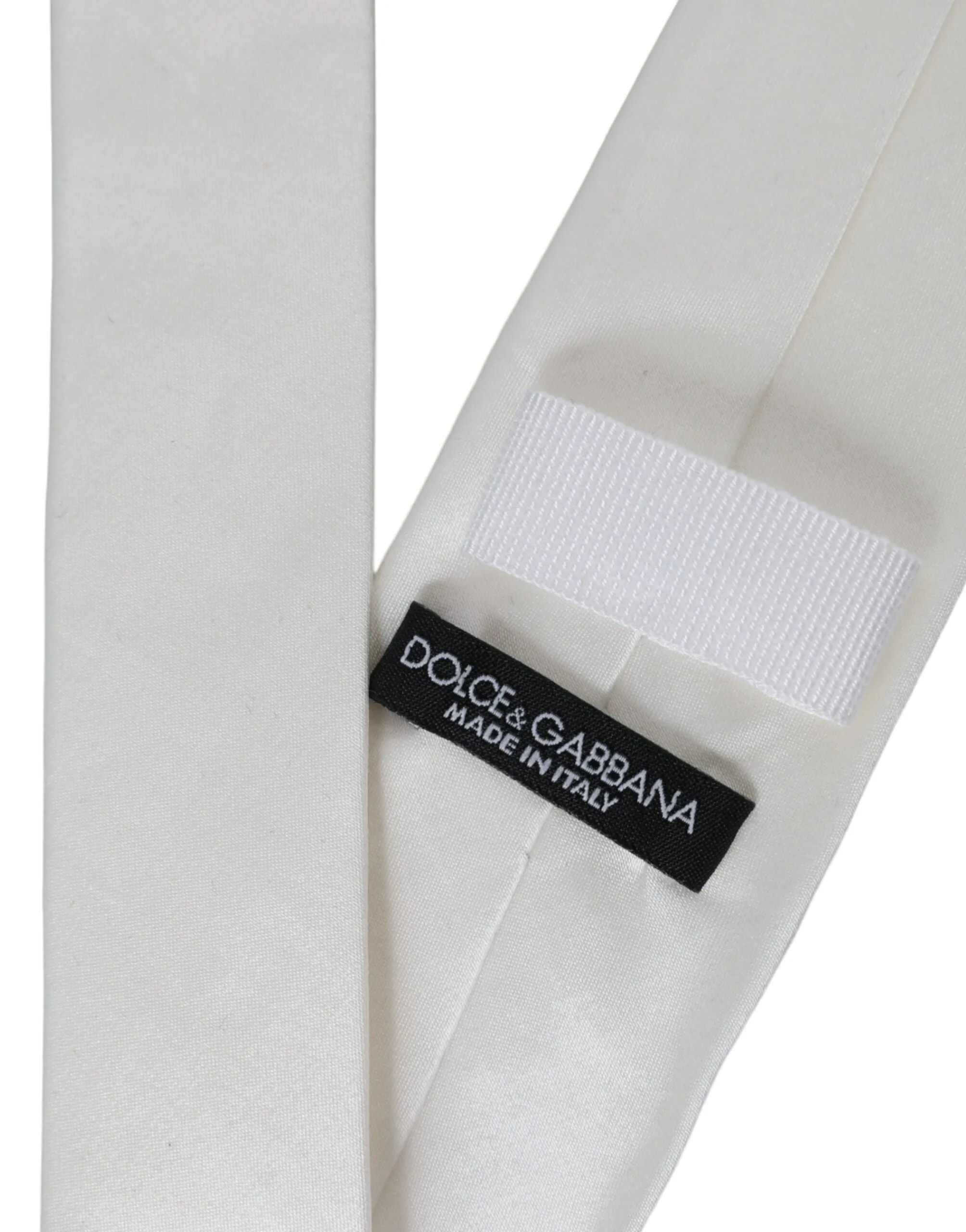White Silk Blend Adjustable Tie Men sold by Louxly product image thumbnail 5
